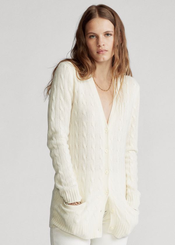 Women's Polo Ralph Lauren Cable-Knit Cashmere Cardigan | 358079UEC